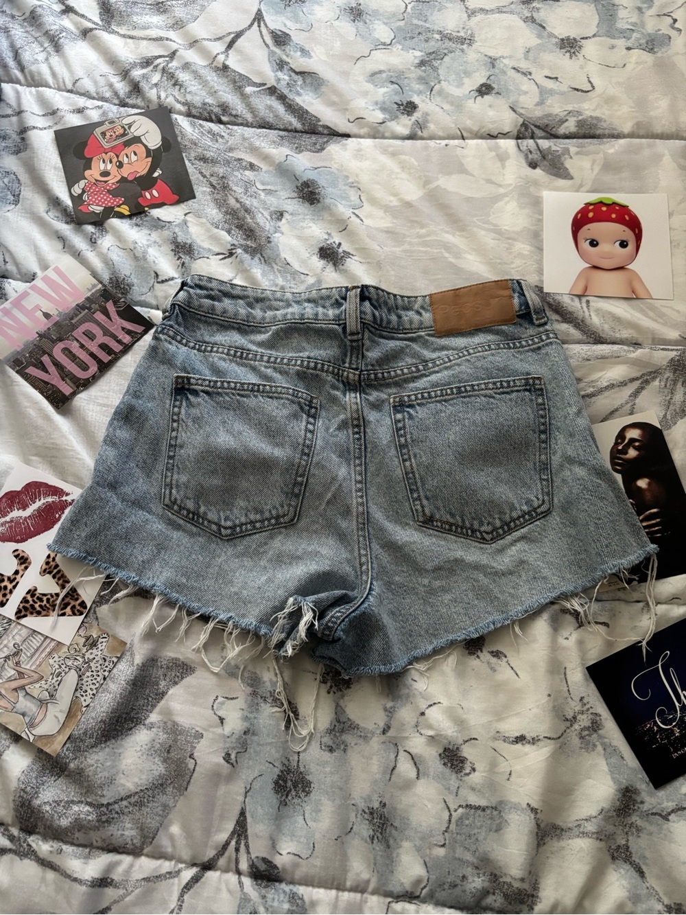 PacSun • Light Blue Distressed Denim Cutoff Shorts